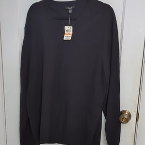 Alfani Sz S Black Oversized Long Sleeve V-Neck Pullover NWT